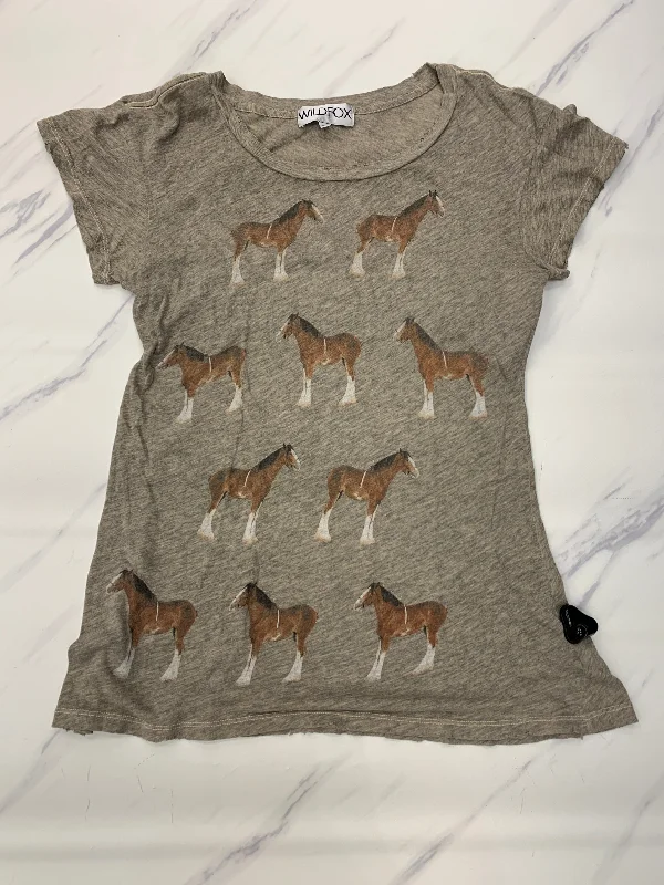 Top Short Sleeve By Wildfox In Brown, Size: S