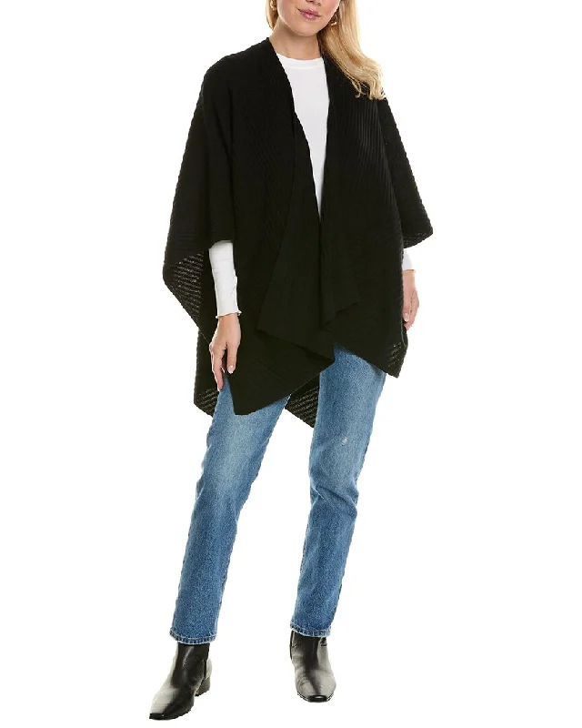 Amicale Cashmere Traveling Rib Cashmere Cape