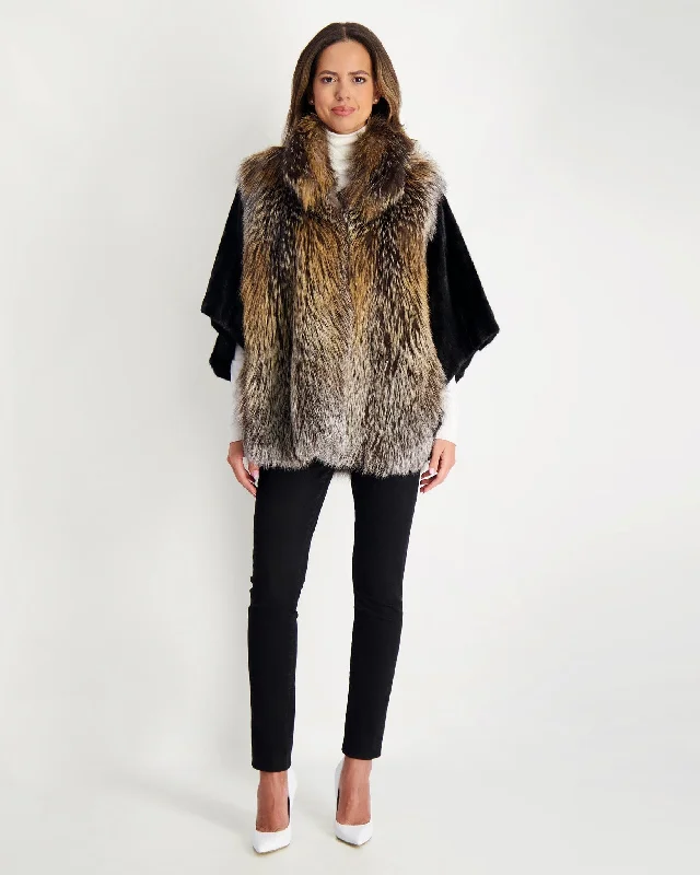 Fox Jacket with Mink Sleeves