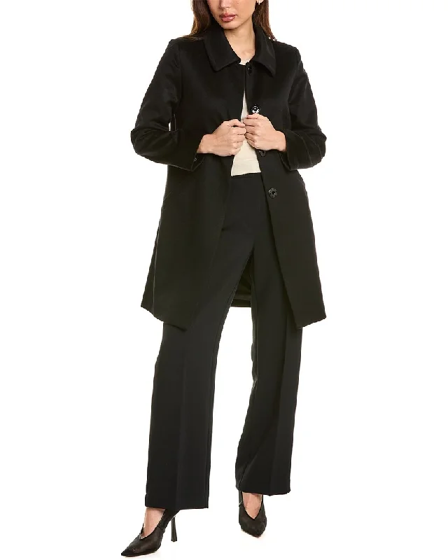 sofiacashmere Modern Luxe Wool & Cashmere-Blend Coat