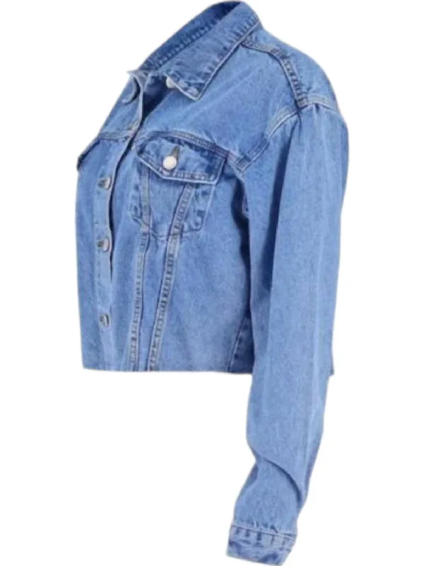 Women's Cropped Jean Jacket In Denim