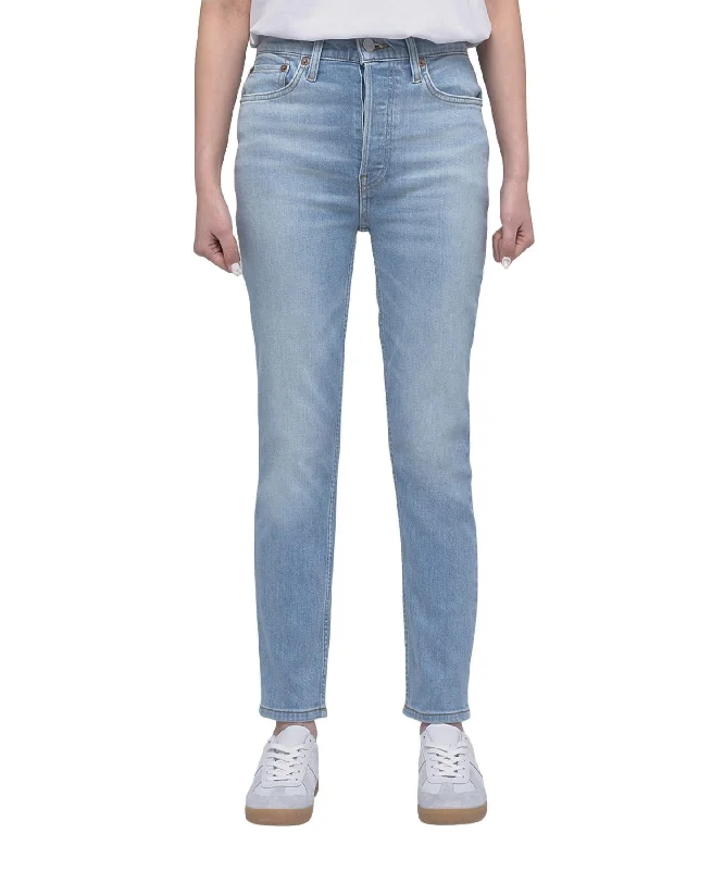 90's High-Rise Ankle Crop Jean In Costa Indigo