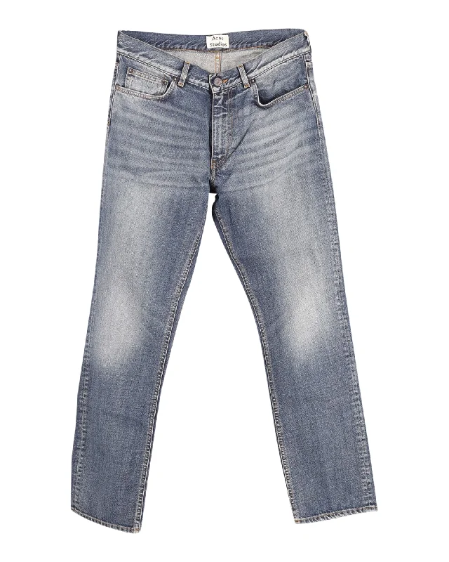 Acne Studios Boy Dark Vintage Jeans in Blue Cotton