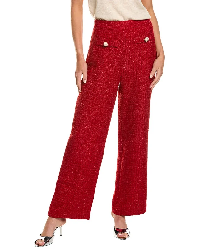 Alexia Admor Jayden Contrast Wide Leg Tweed Pant