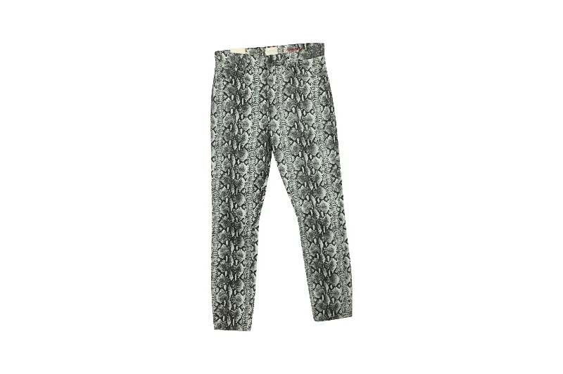 Alice + Olivia Skinny Leg Snakeskin Jeans in Multicolor Cotton