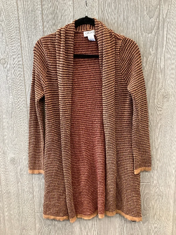 Cardigan By Carmen By Carmen Marc Valvo In Brown, Size: M