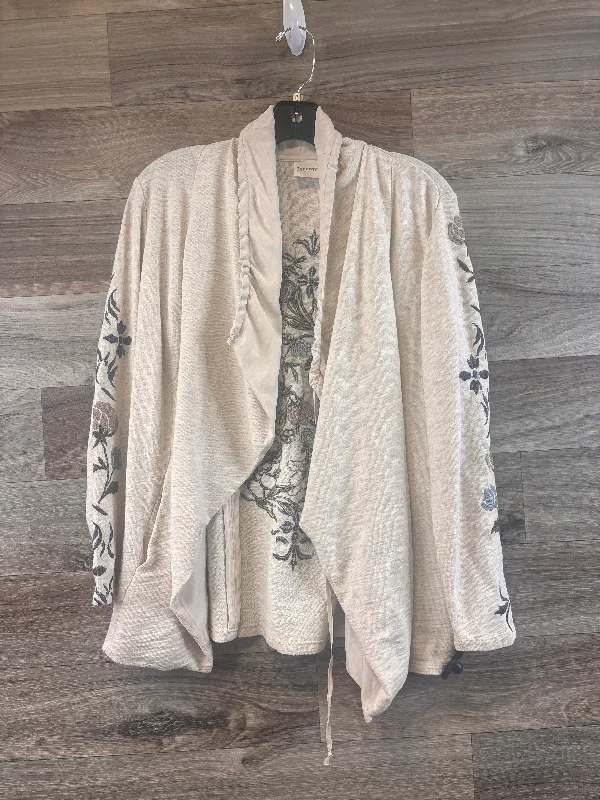 Cardigan By Chicos In Tan, Size: Mp