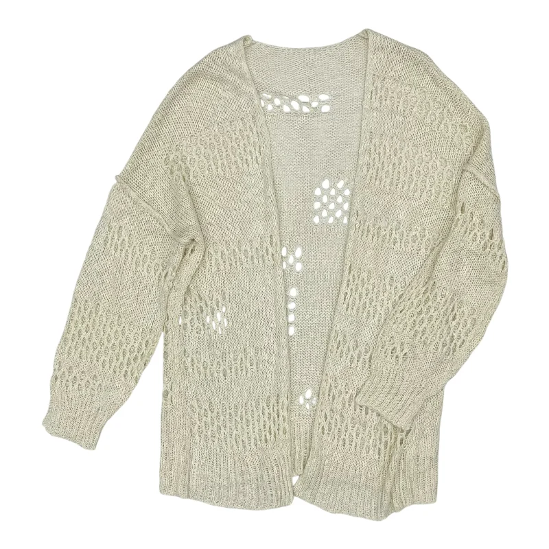 Cardigan By Clothes Mentor In Cream, Size:L