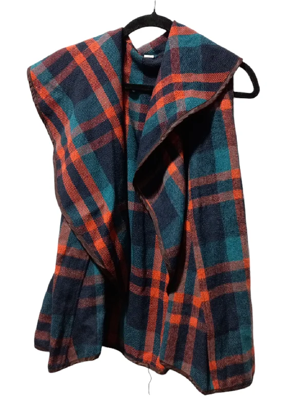 Cardigan By Clothes Mentor In Plaid Pattern, Size: S