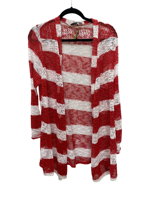 Cardigan By Clothes Mentor In Striped Pattern, Size: L