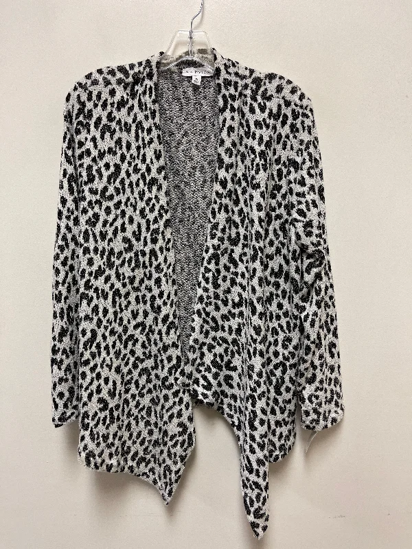 Cardigan By Kim Rogers In Black & White, Size: Xl