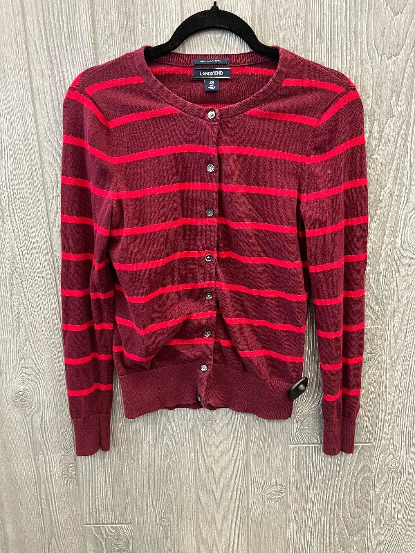 Cardigan By Lands End In Red, Size: Xs