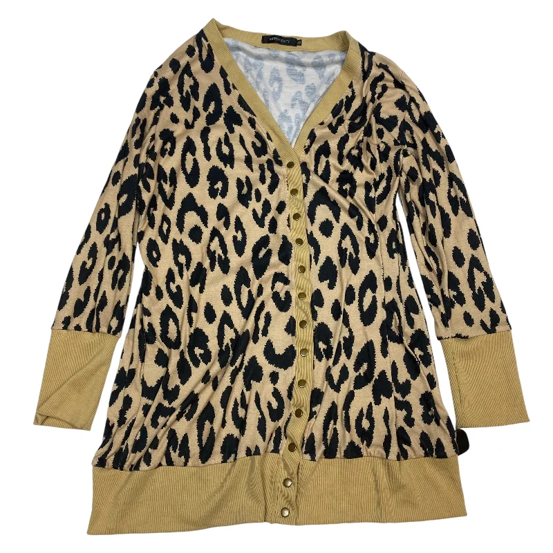 Cardigan By Merokeety In Animal Print, Size: 2x