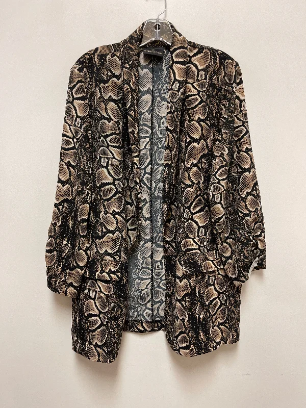 Cardigan By Worthington In Animal Print, Size: Xl