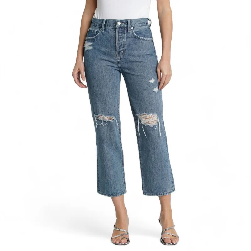 Cassie Super High Rise Cropped Jean In Elixir