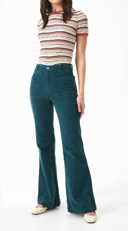 Eastcoast Flare Jeans In Forest Cord