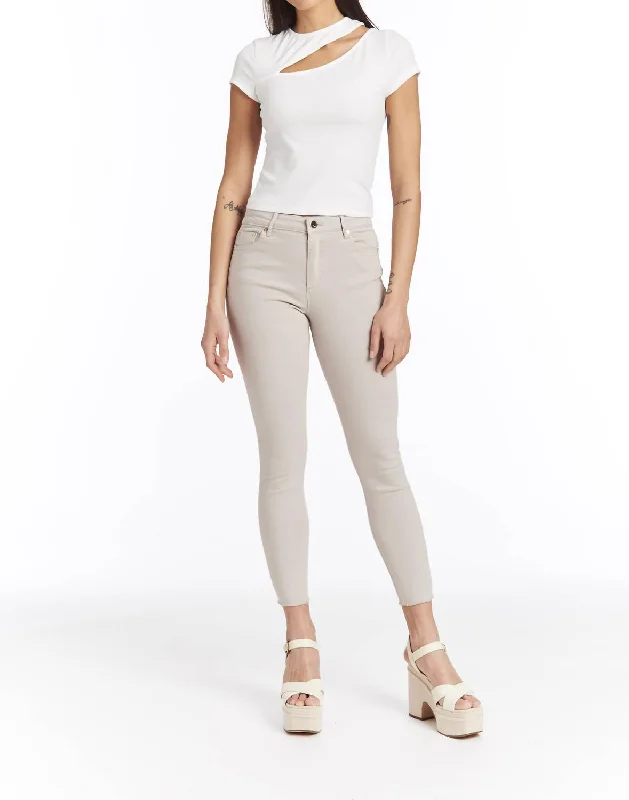 High Rise Color Skinny Jeans In Dove