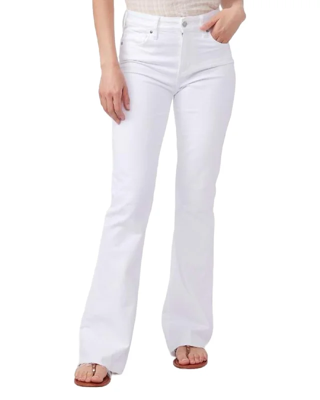 High Rise Laurel Canyon Jeans In Crisp White