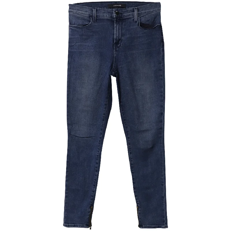 J Brand Cropped Leg Jeans in Blue Cotton Denim