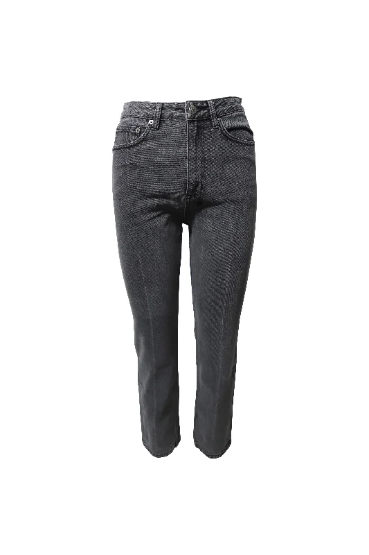 Ksubi Straight-Leg Jeans in Grey Cotton Denim