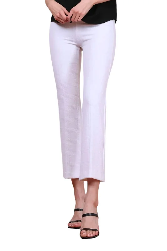 Leo Jacquard Pant In White