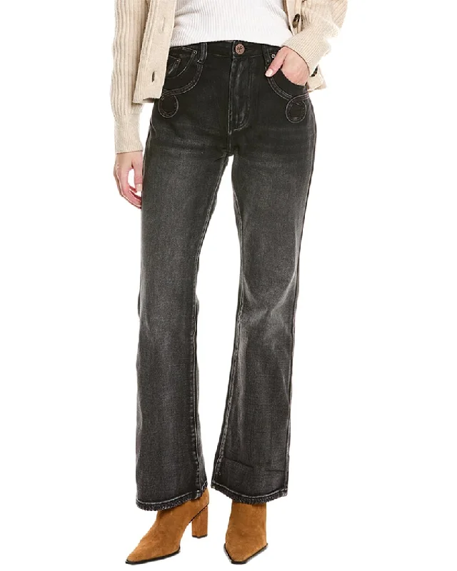 One Teaspoon Charlie Faded Black Slim Bootcut Jean