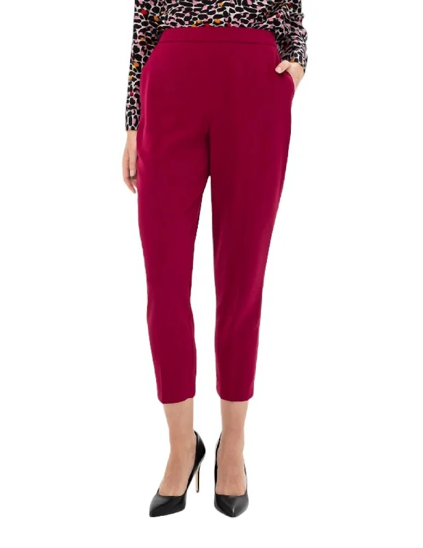 Slim Crop Pants In Beets