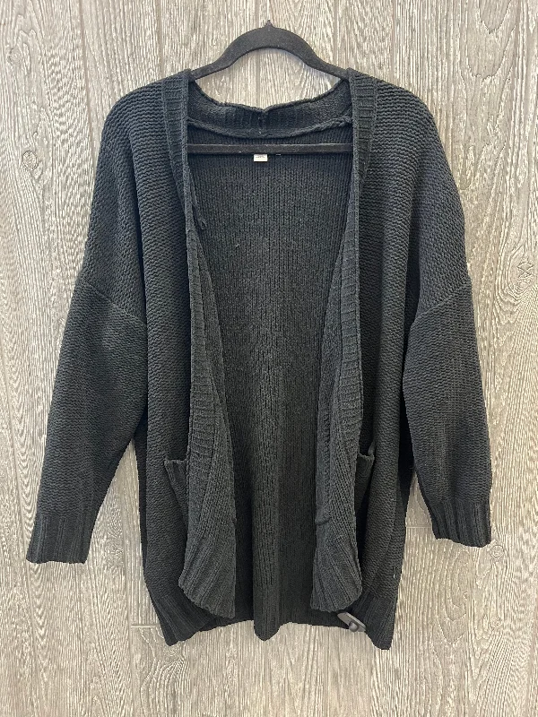 Sweater Cardigan By American Eagle In Black, Size: Xs