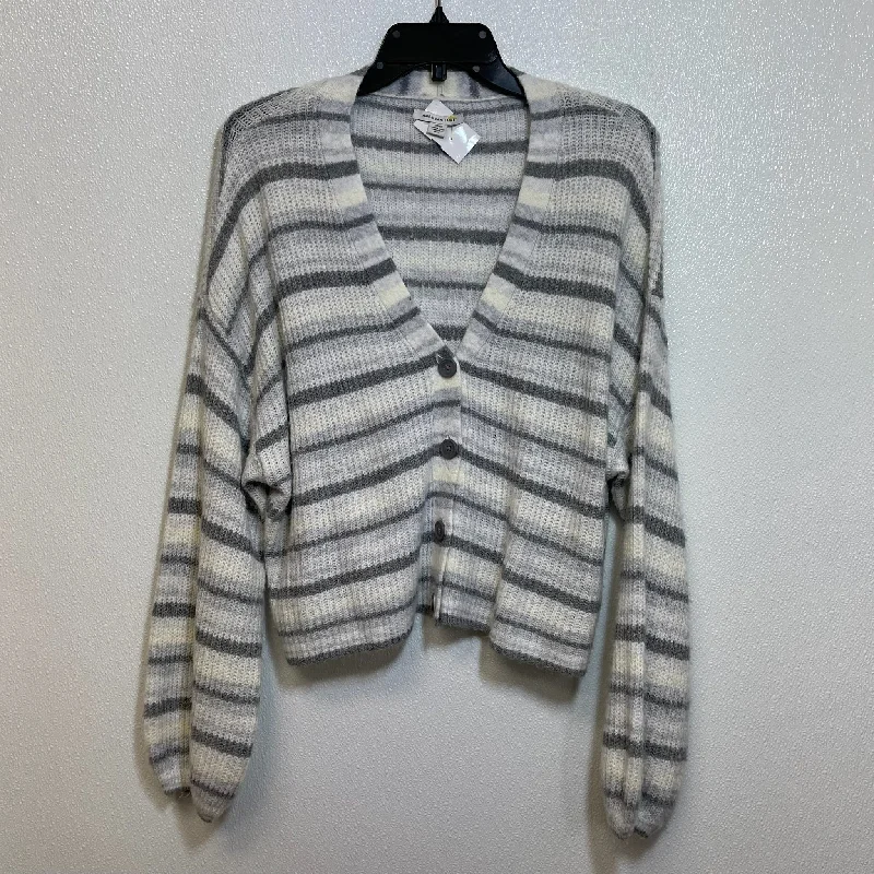 Sweater Cardigan By American Eagle In Grey, Size: S