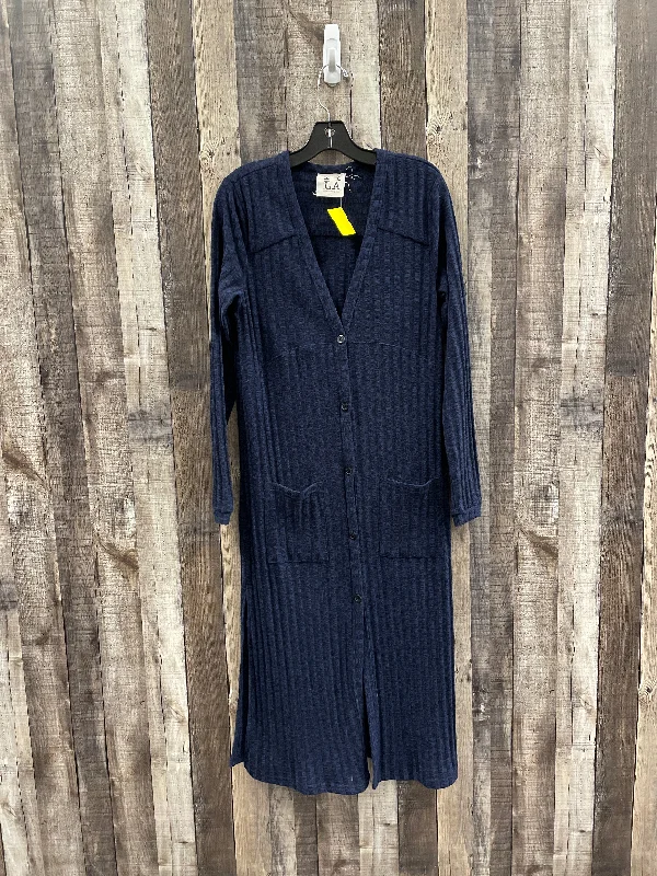 Sweater Cardigan By Cme In Navy, Size: L