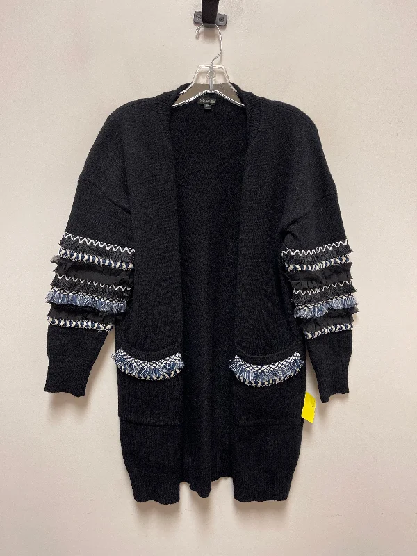 Sweater Cardigan By Coco And Carmen In Black & Blue, Size: S