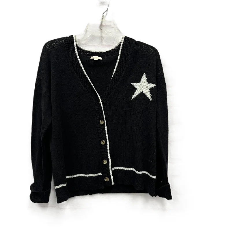 Sweater Cardigan By Hem & Thread In Black, Size: S