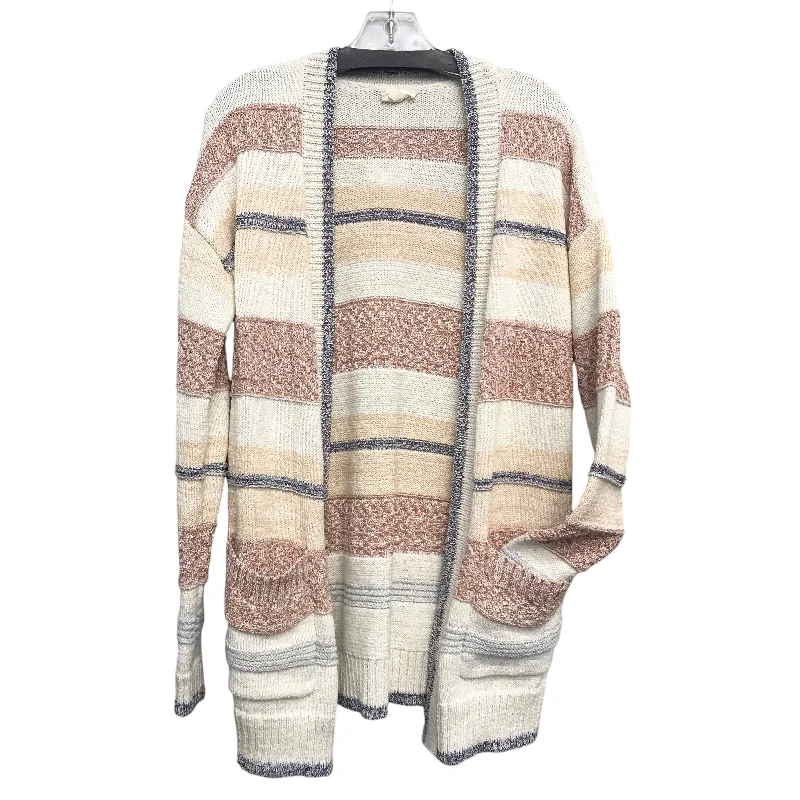 Sweater Cardigan By Hem & Thread In Striped Pattern, Size:S