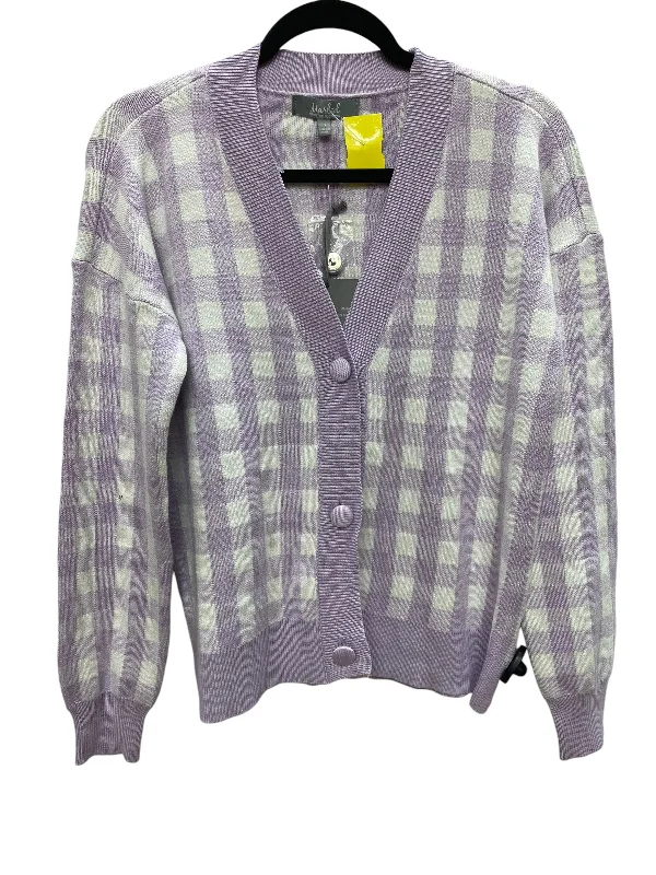 Sweater Cardigan By Marled In Purple, Size: S