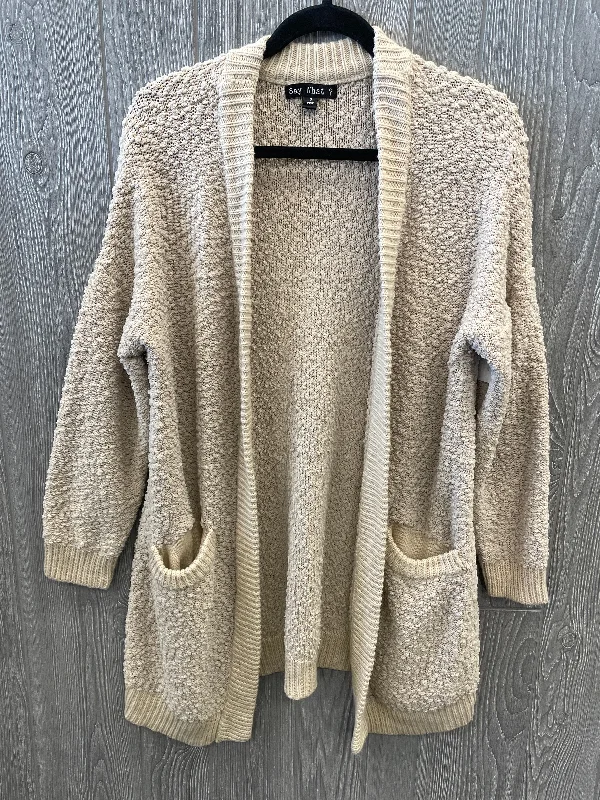 Sweater Cardigan By Say What In Brown, Size: S